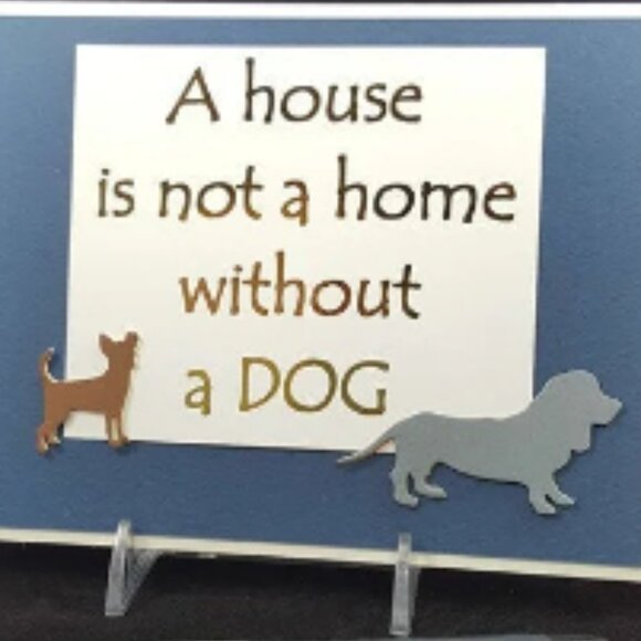 A house is not a home without a DOG -‎ Pet Note Card w/Envelope - Picture 2 of 4
